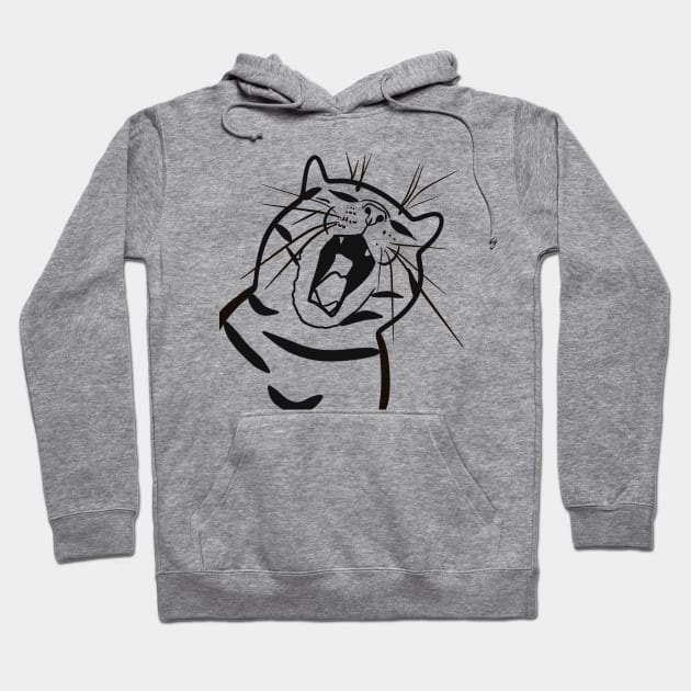 Angry Cat Hoodie by Graphic O Maniac